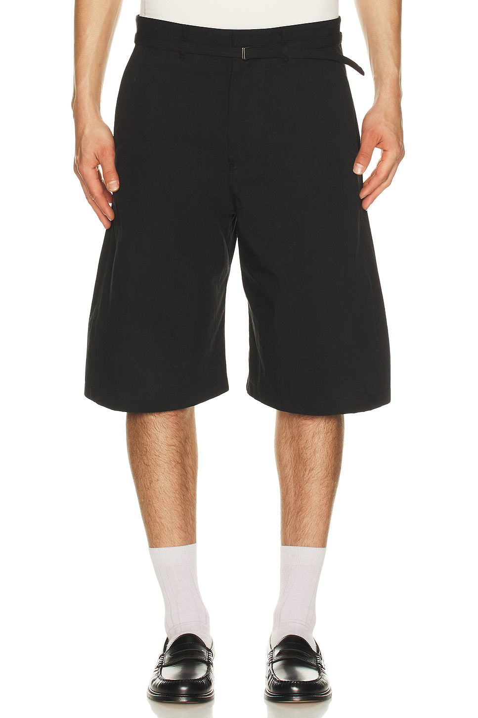 Belted Curved Shorts