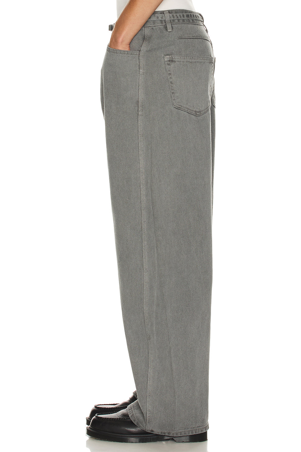 Garment Dyed Curved Jeans