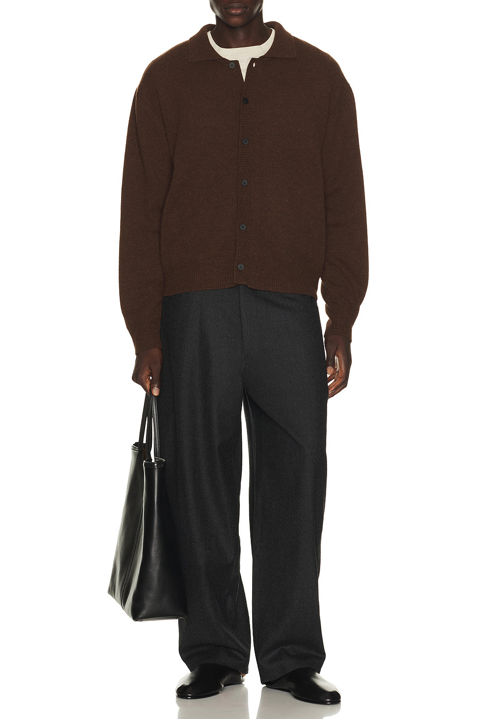 Alpaca Blend Shirt Cardigan