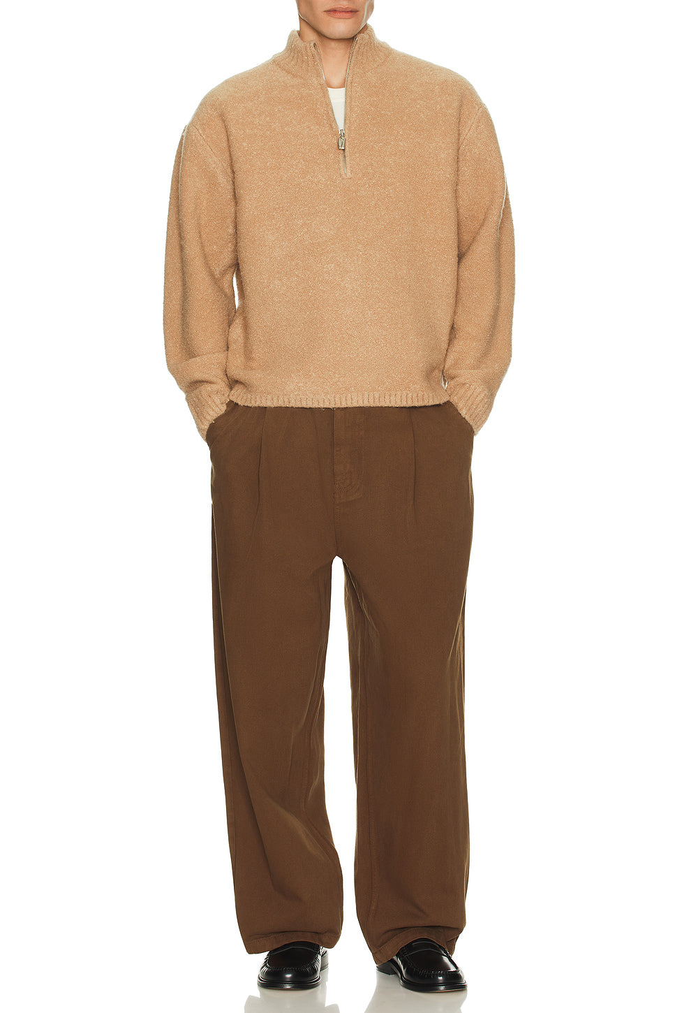 Boucle Half Zip Pullover