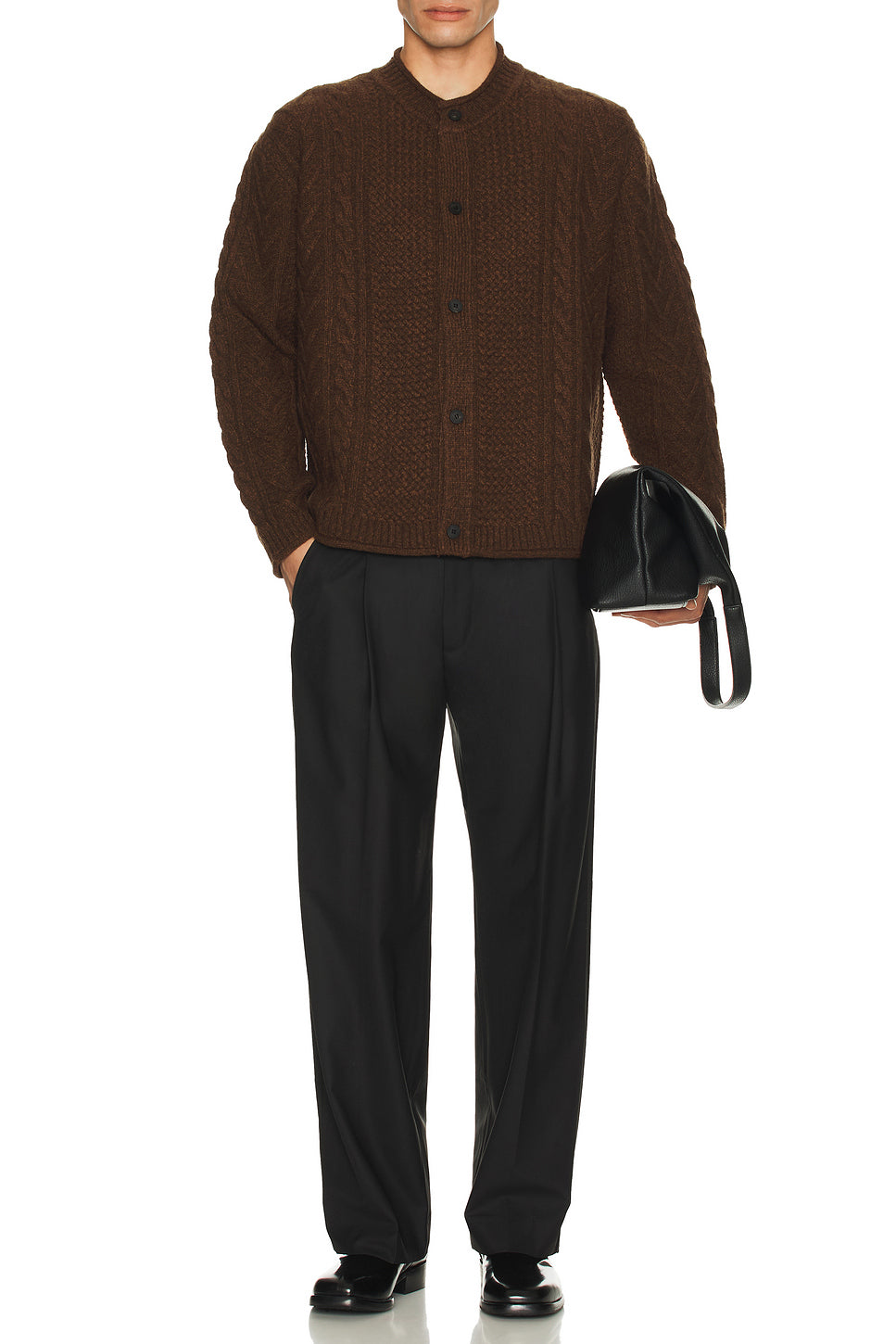 Twisted Round Neck Cardigan