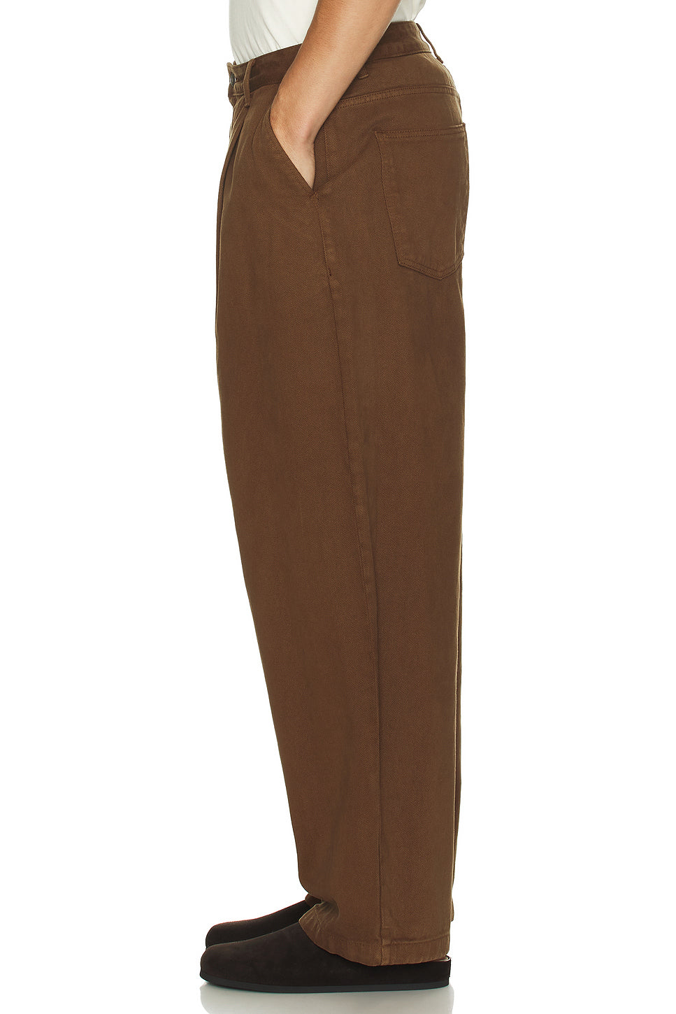 One Tuck Wide Denim Pant