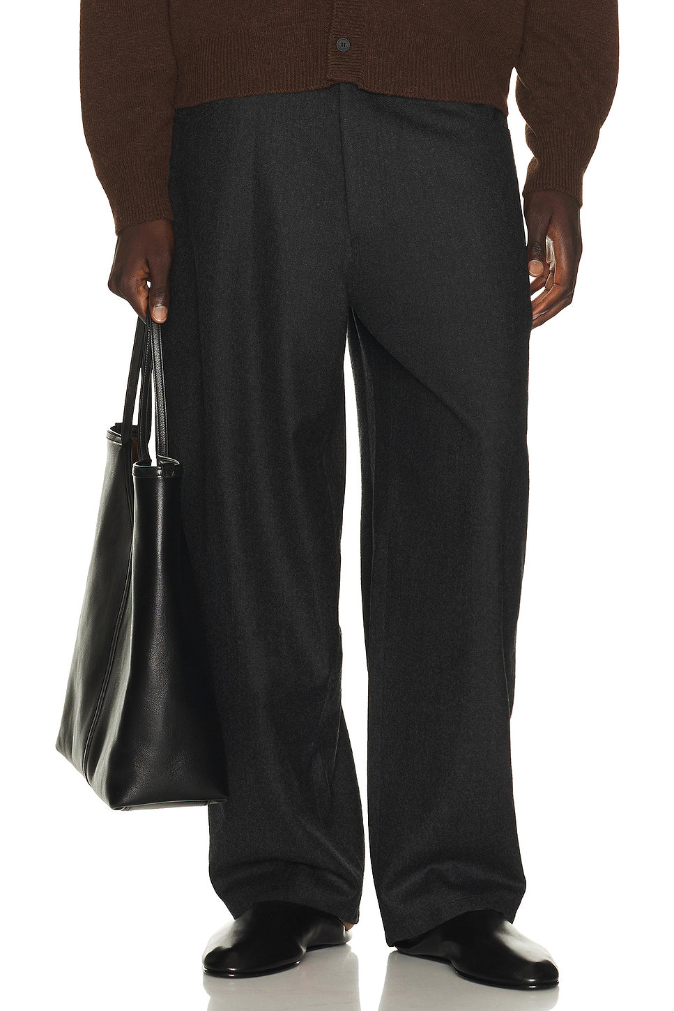 Wool Curved Trousers