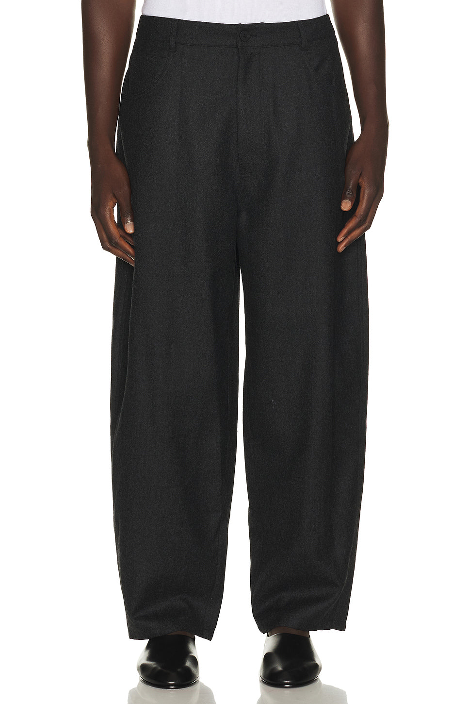Wool Curved Trousers