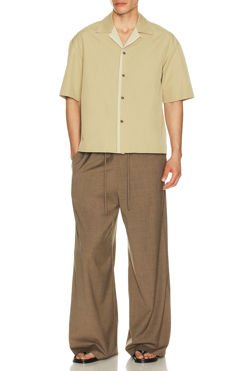 Open Collar Short Sleeve Shirt