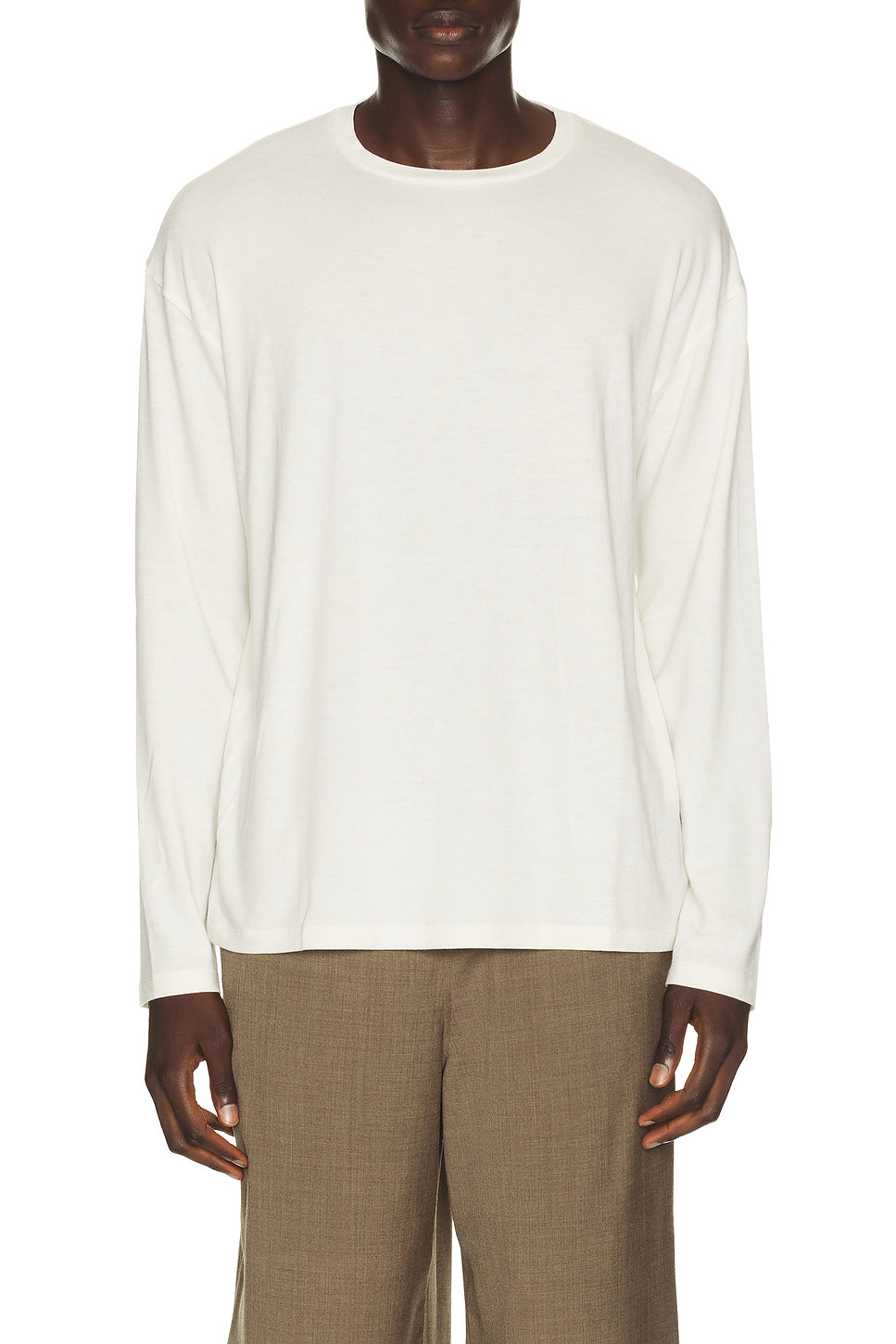 Wool Blend Long Sleeve Tee Shirt