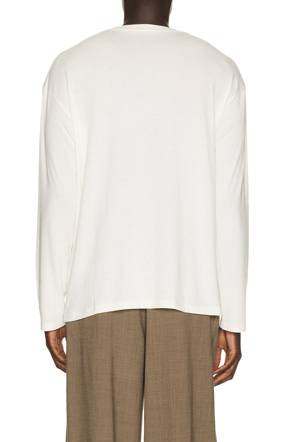 Wool Blend Long Sleeve Tee Shirt