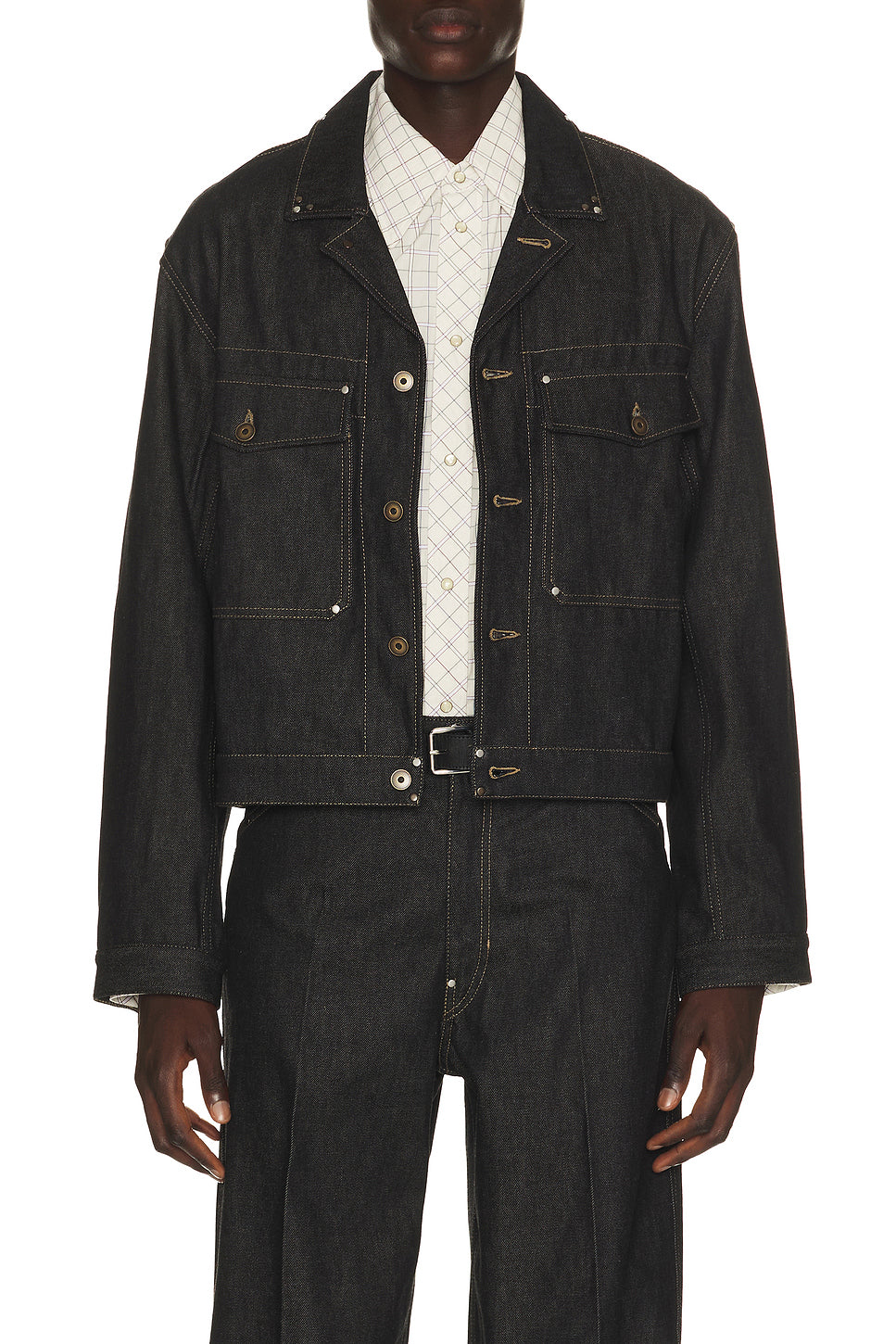 France製 Christophe Lemaire TruckerJacket Trucker Jacket With Studs