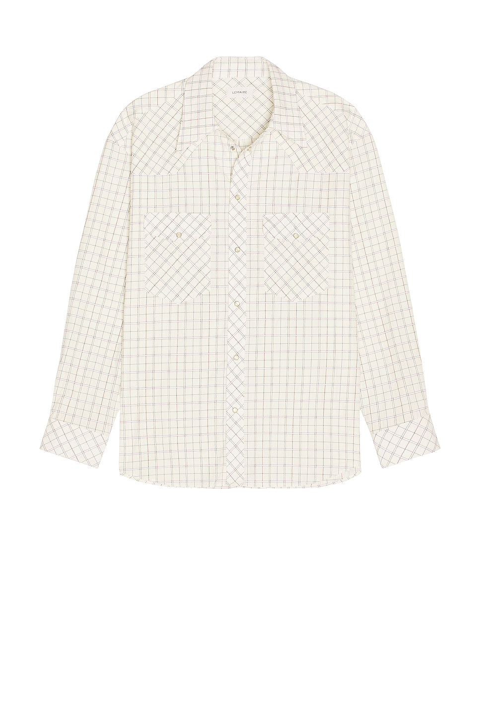 Textured Cotton Check Western Check Shirt