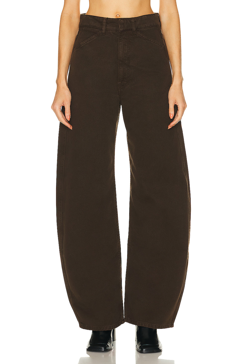 High Waisted Curved Pant