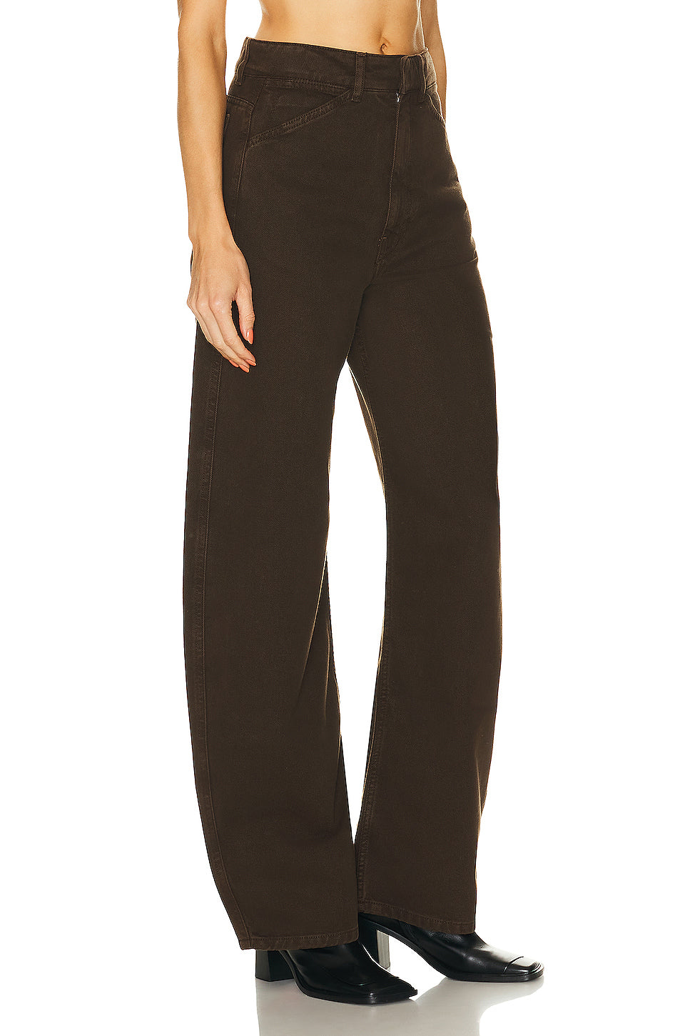 High Waisted Curved Pant