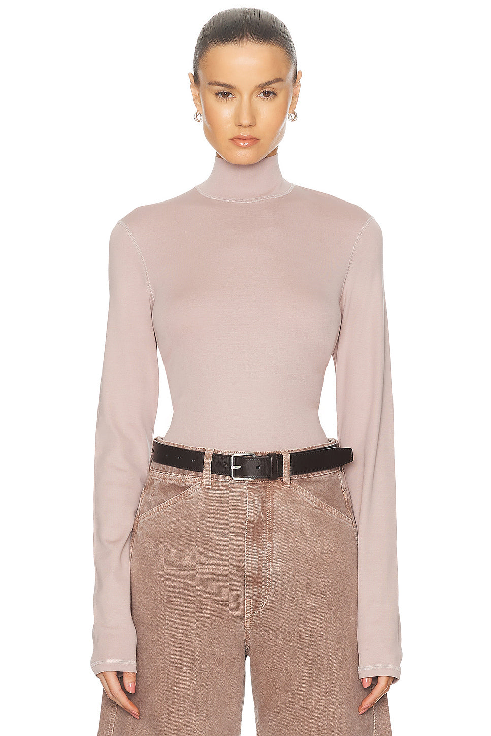 Rib Turtleneck Top