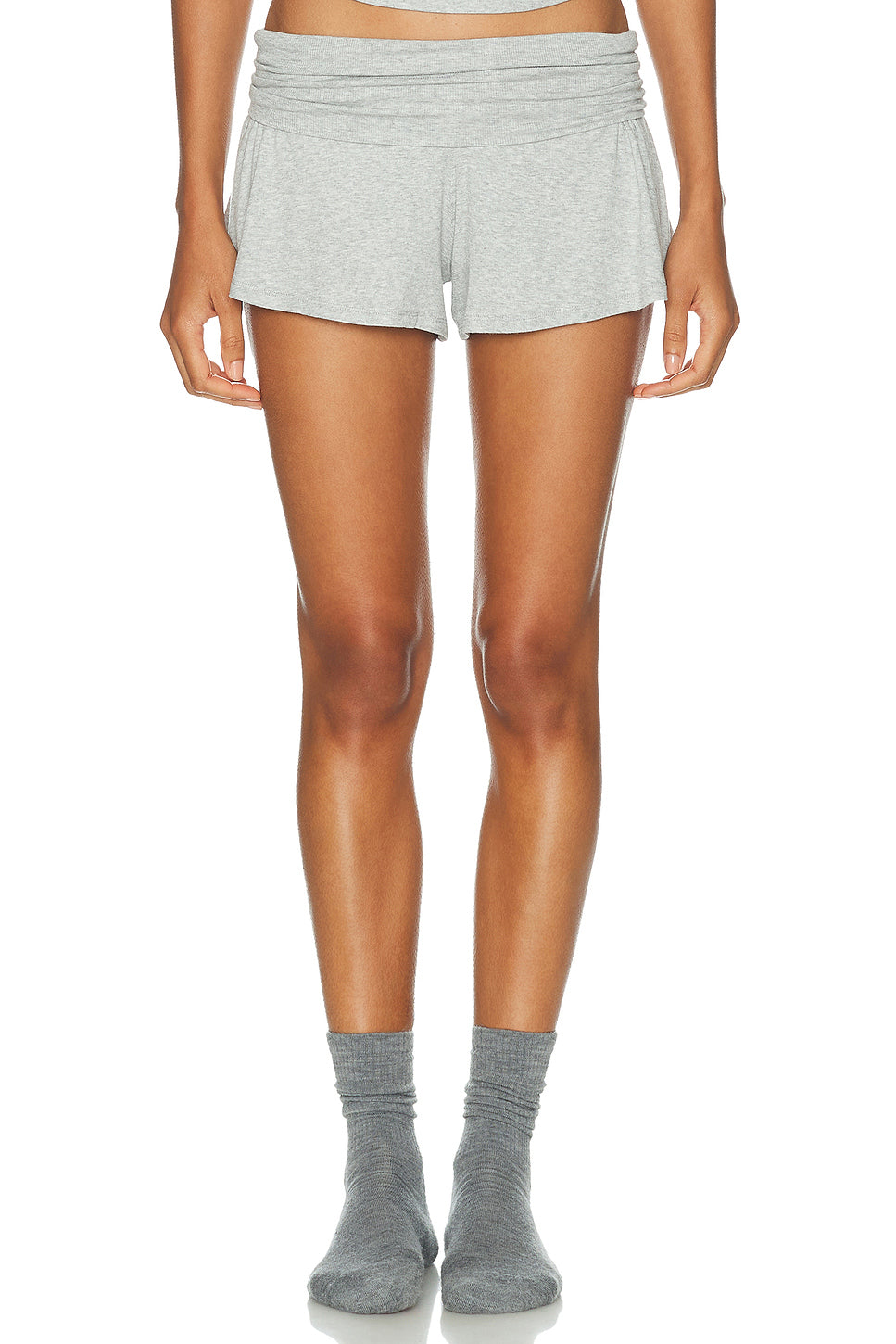 Soft Modal Rib Fold Over Short