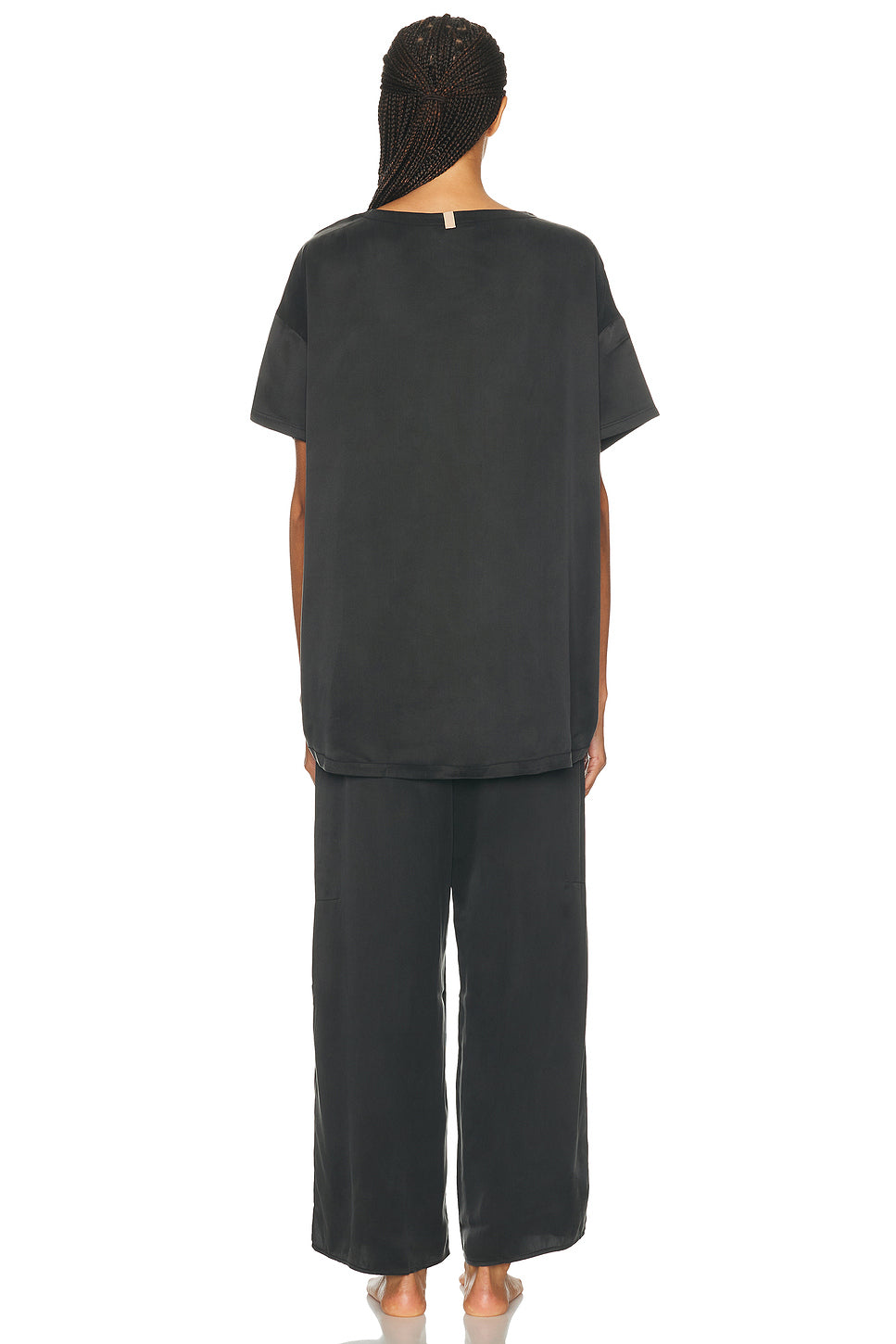 Washable Silk Tee Pant Pajama Set