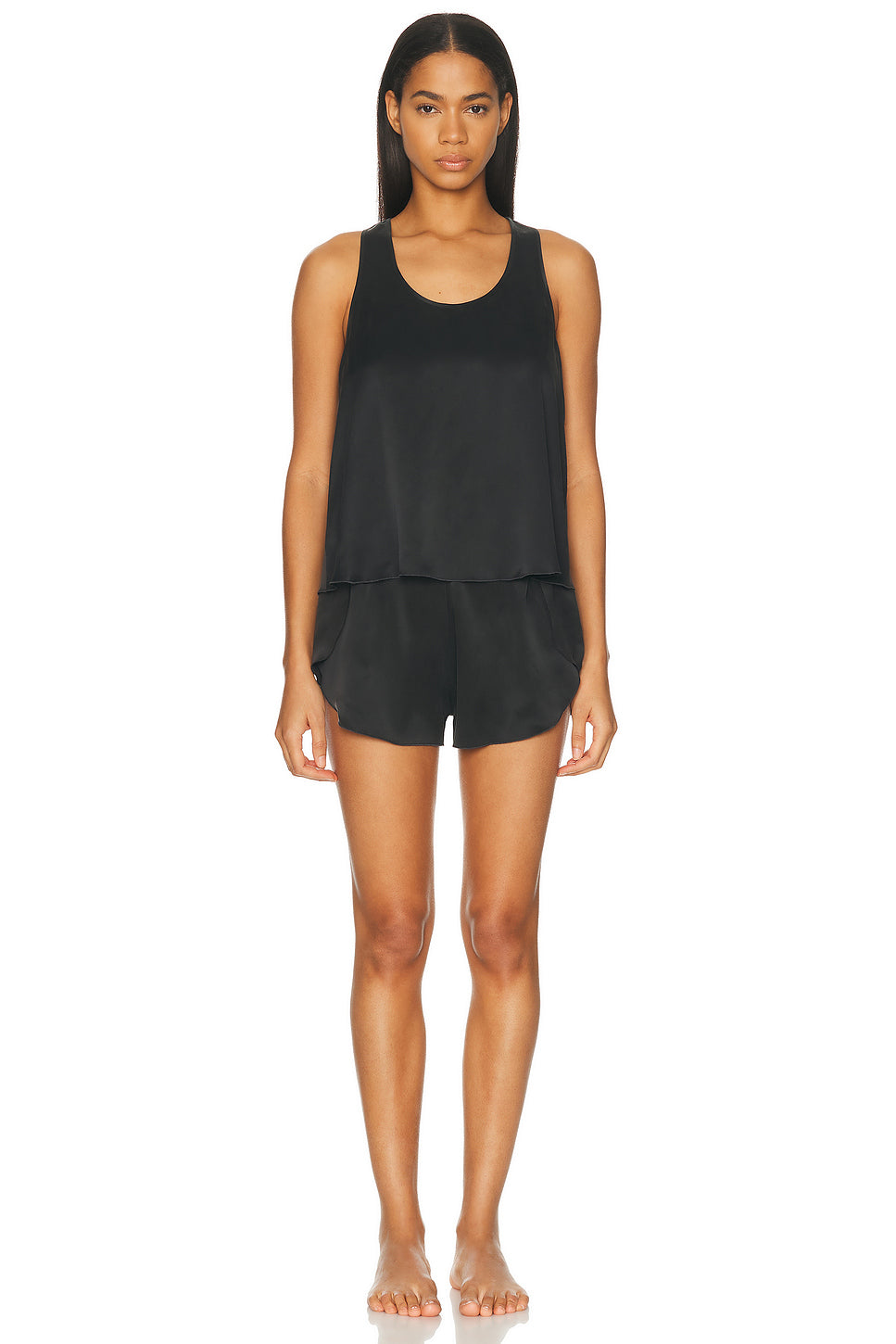 Washable Silk Tulip Back Pajama Set