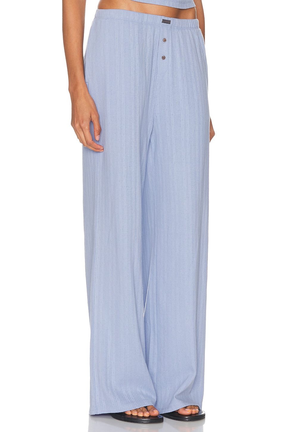 Pointelle Wide Leg Pant