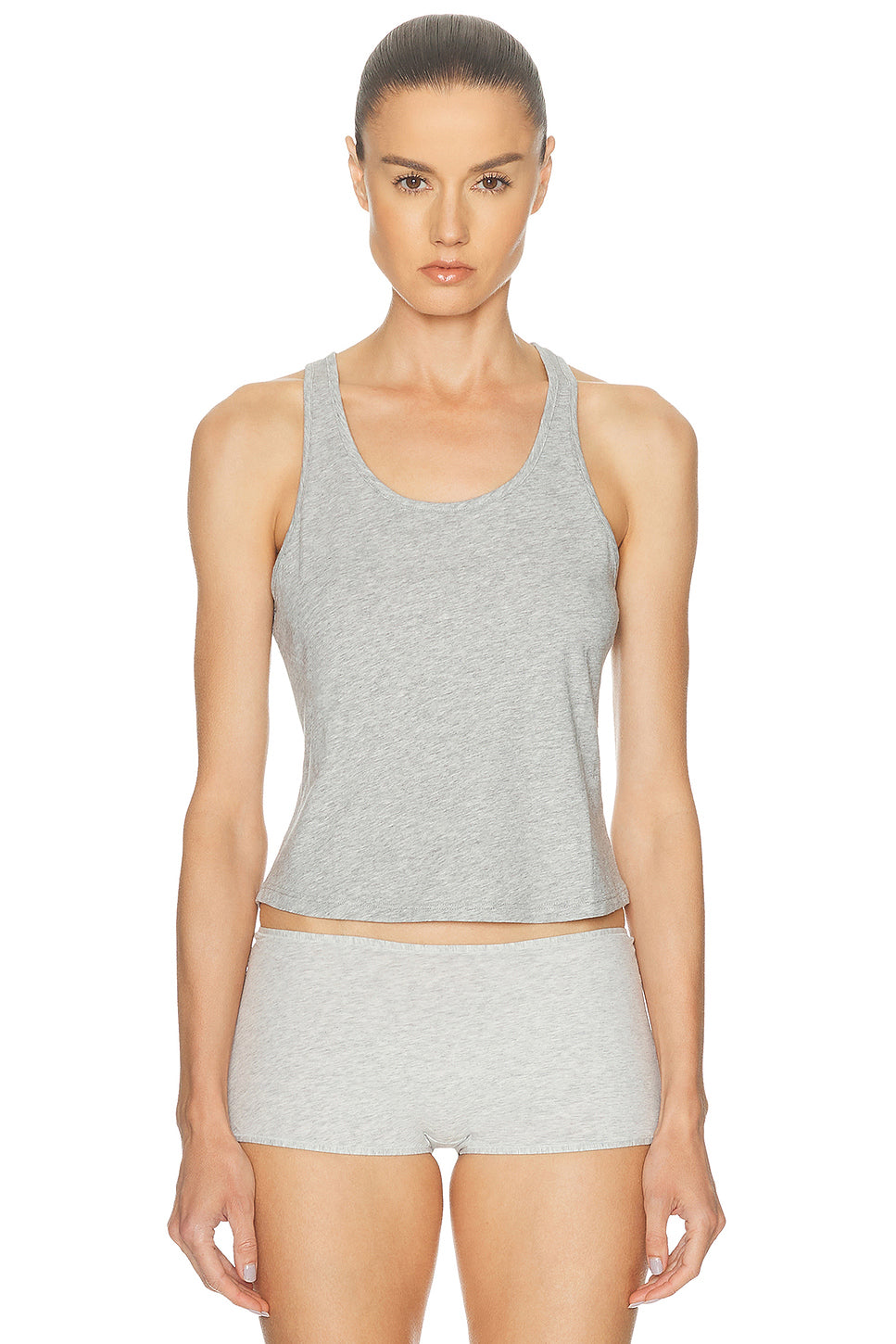 Organic Pima Curved Hem Tank Top