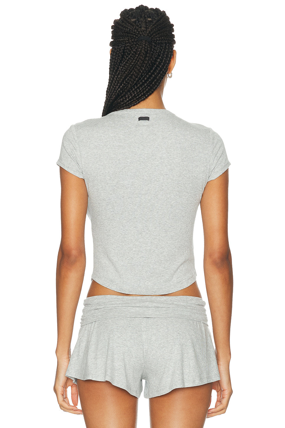 Soft Modal Rib Curved Hem Tee