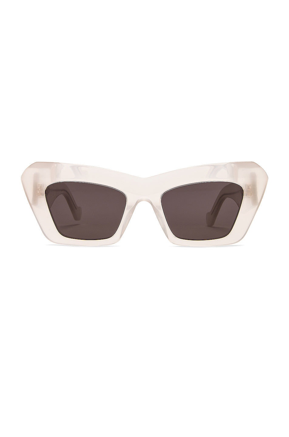 Acetate Cateye Sunglasses in Smoke White