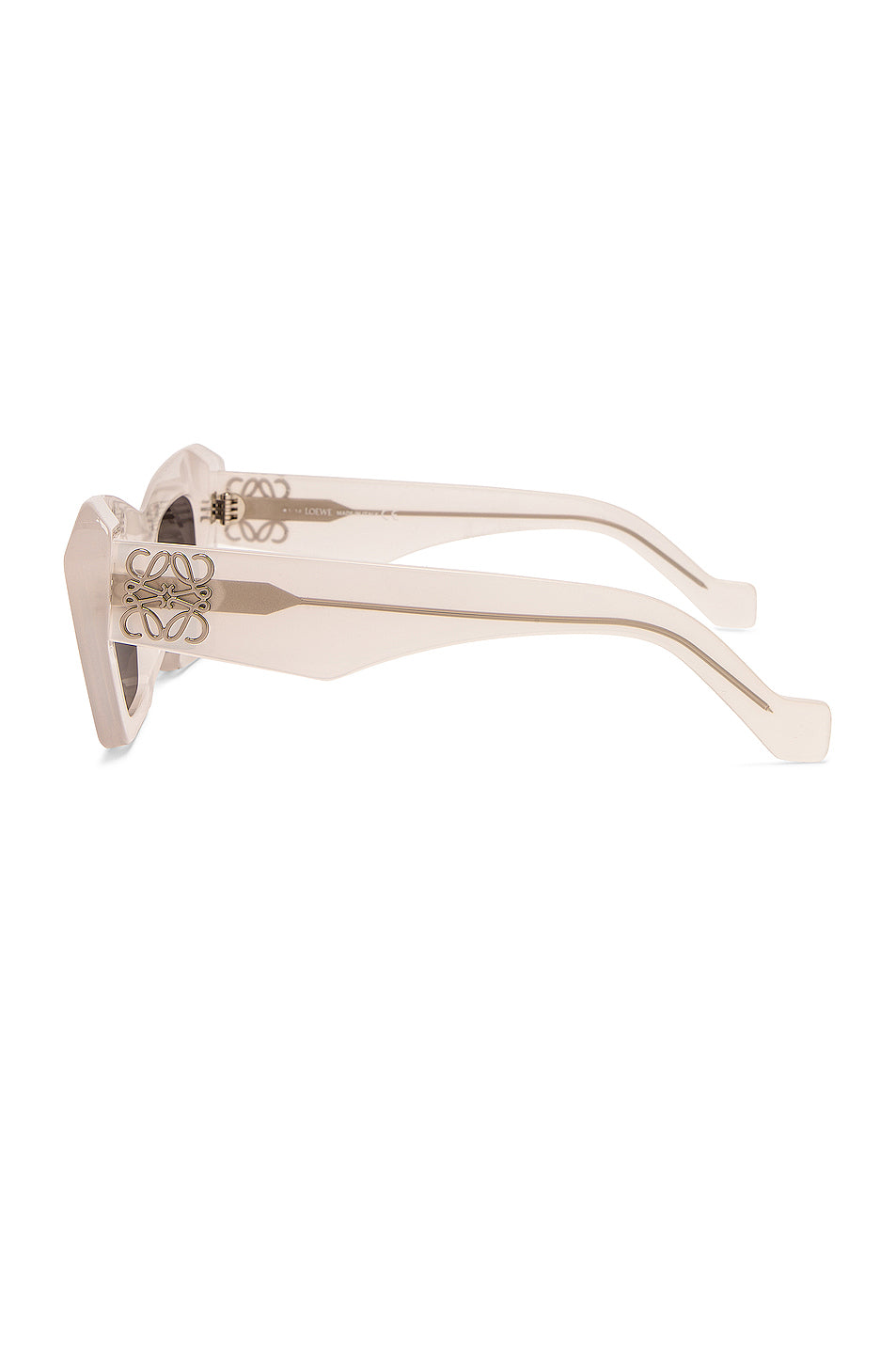 Acetate Cateye Sunglasses in Smoke White