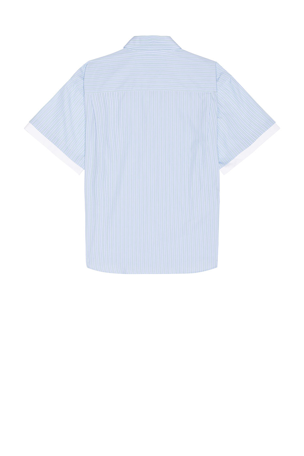 Le Pre Double Short Sleeve Button Down Shirt in Blue