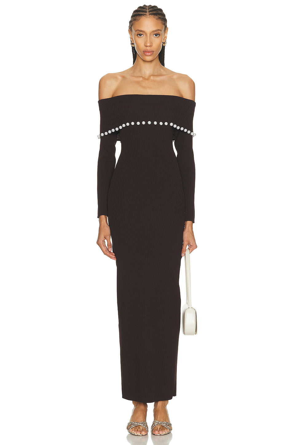 Anya Ribbed Foldover Dress