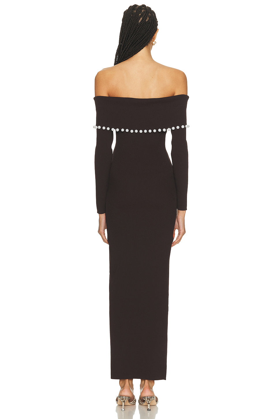 Anya Ribbed Foldover Dress