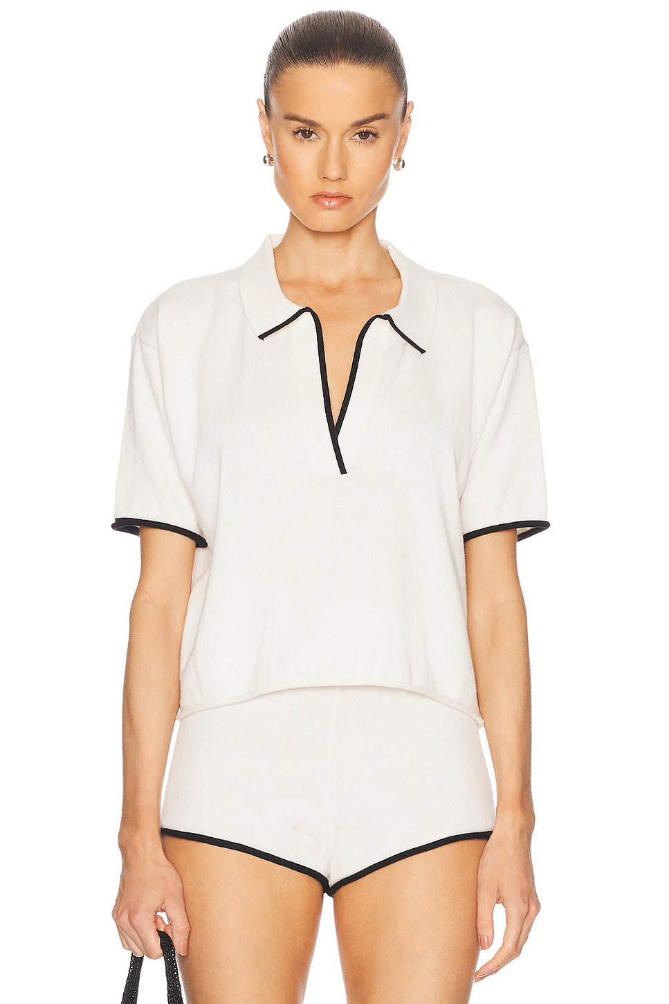Josie Boxy Knit Polo Top
