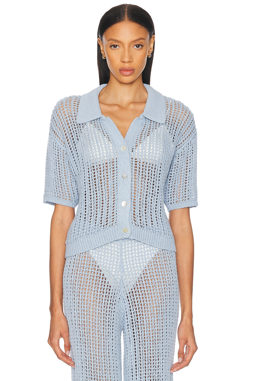 Ophelia Windowpane Knit Top