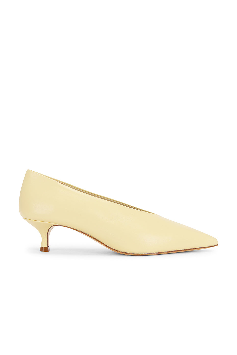Babouche Leather Kitten Heel