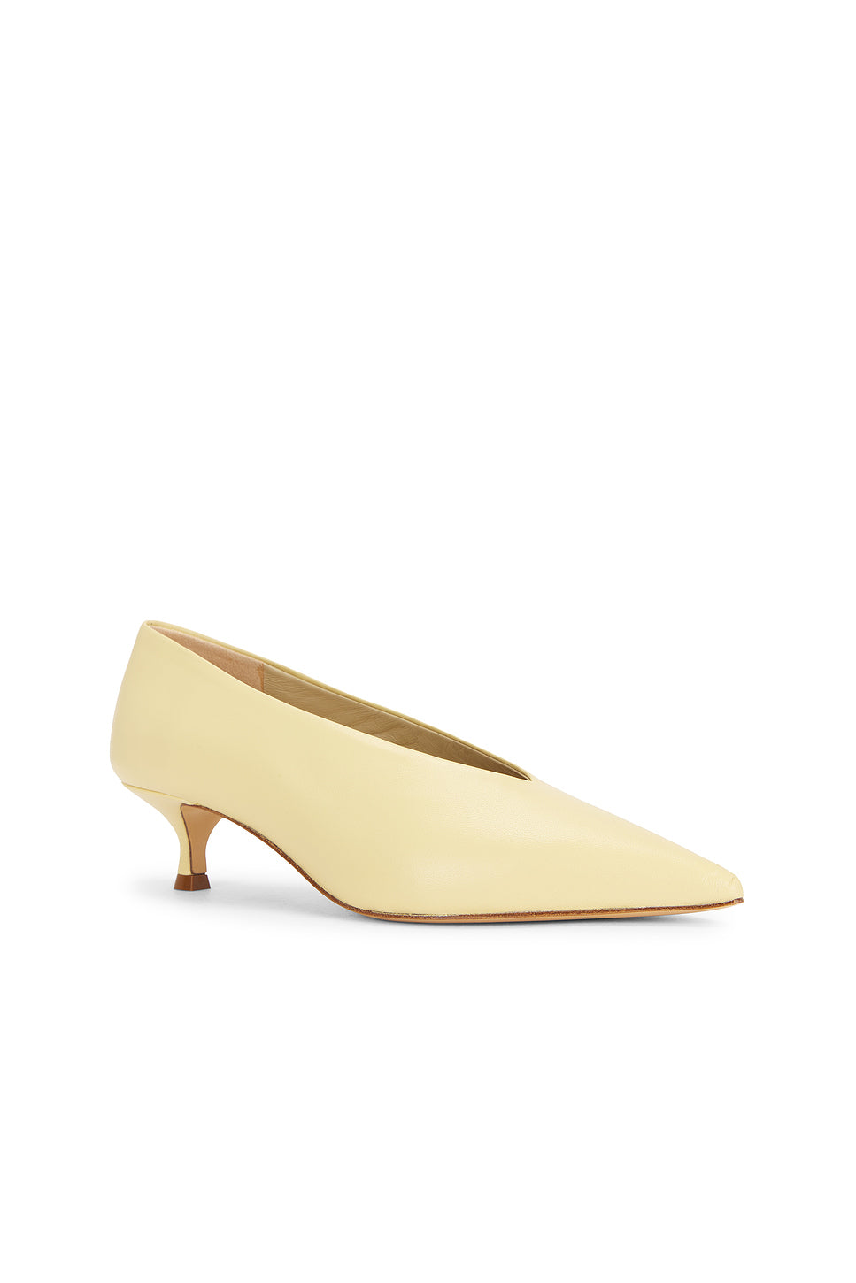 Babouche Leather Kitten Heel