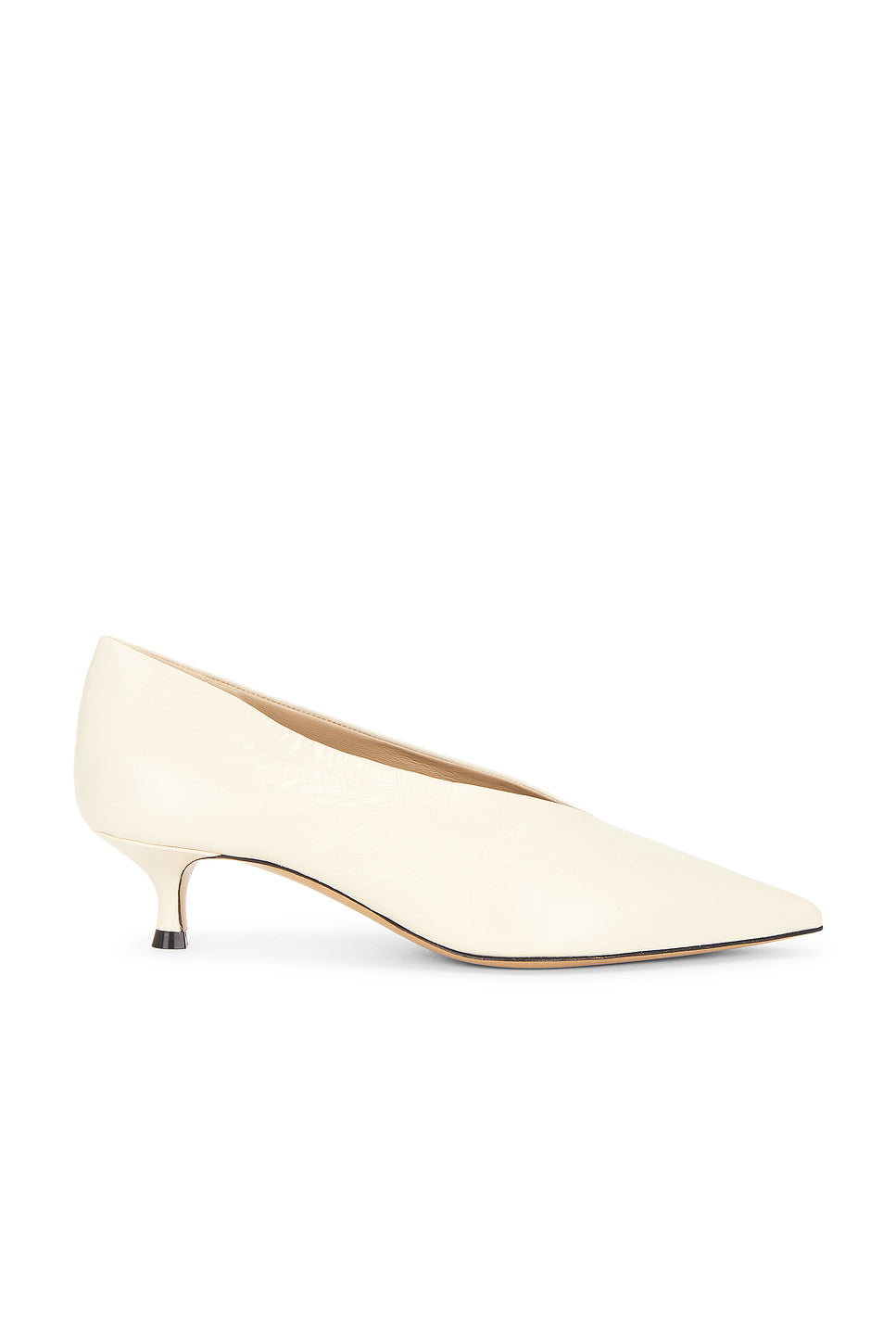 Babouche Leather Kitten Heel