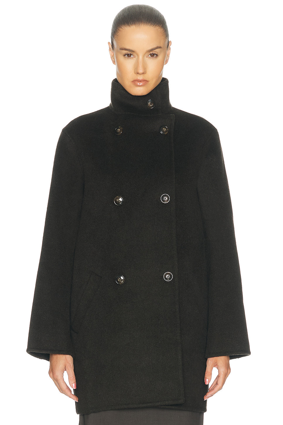 Olmo High-neck Double Breasted Coat