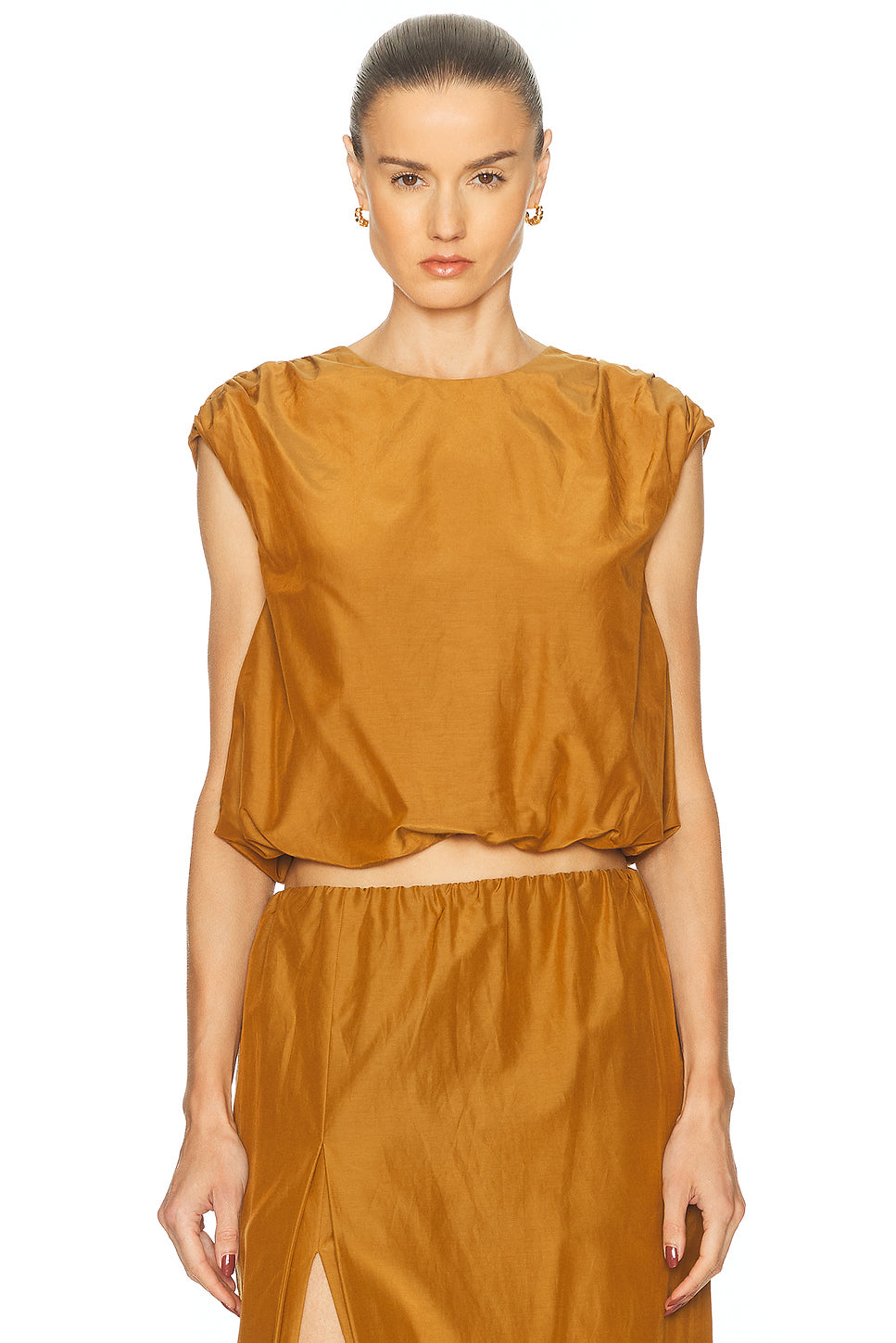 Cosma Gathered Sleeveless Top