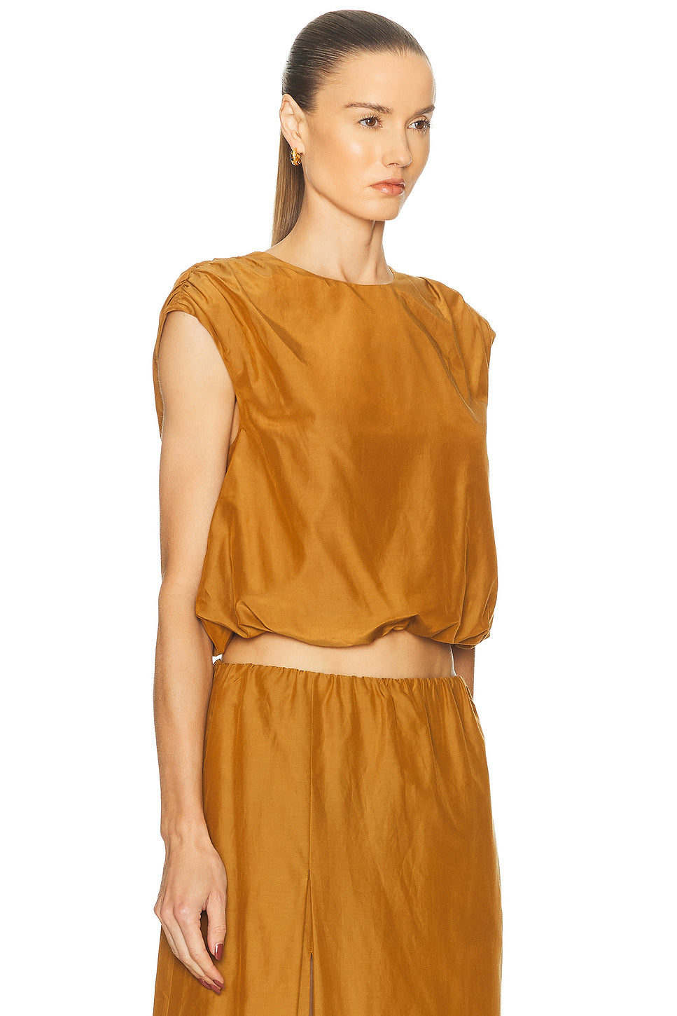 Cosma Gathered Sleeveless Top