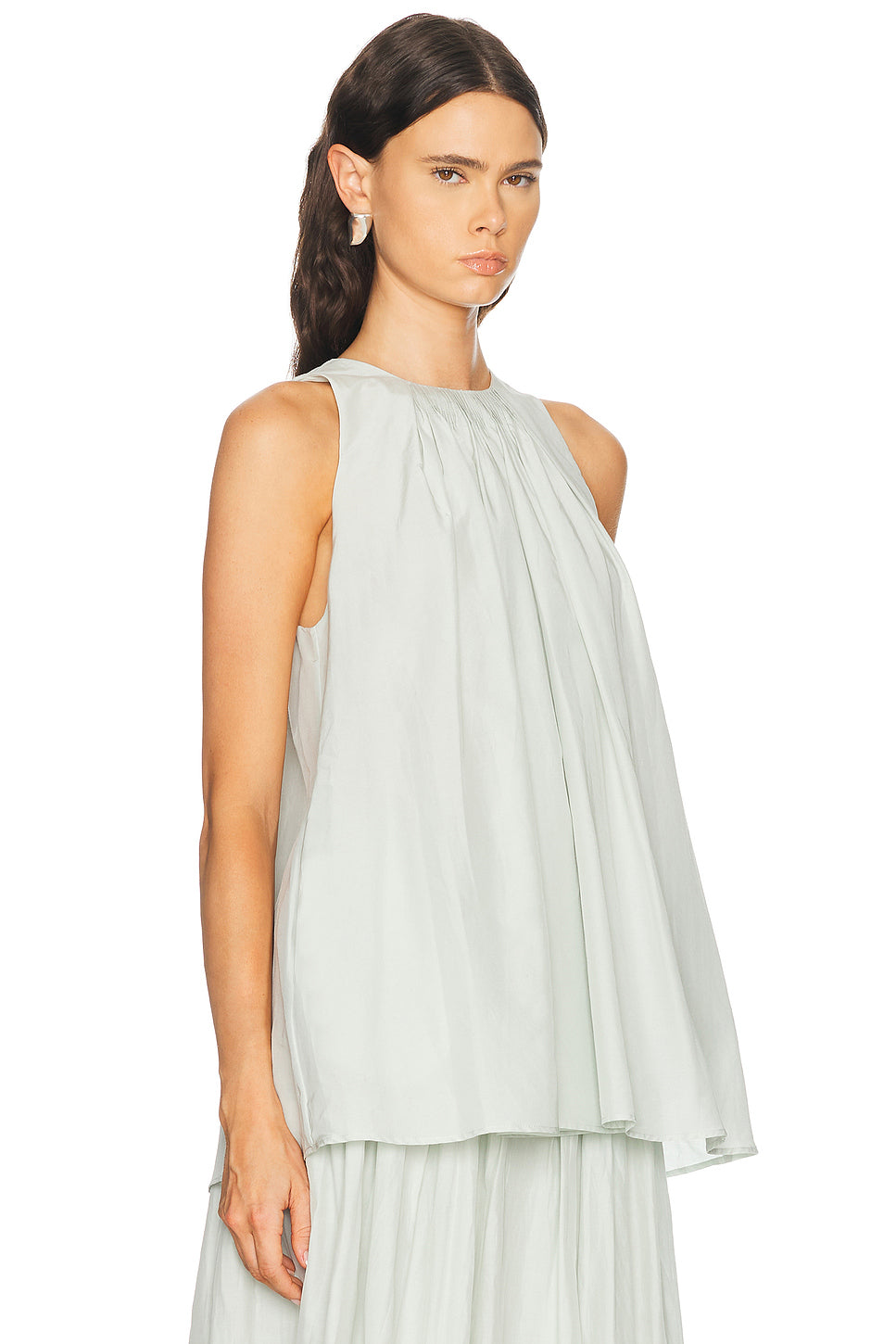 Liao Pleated Neckline Blouse