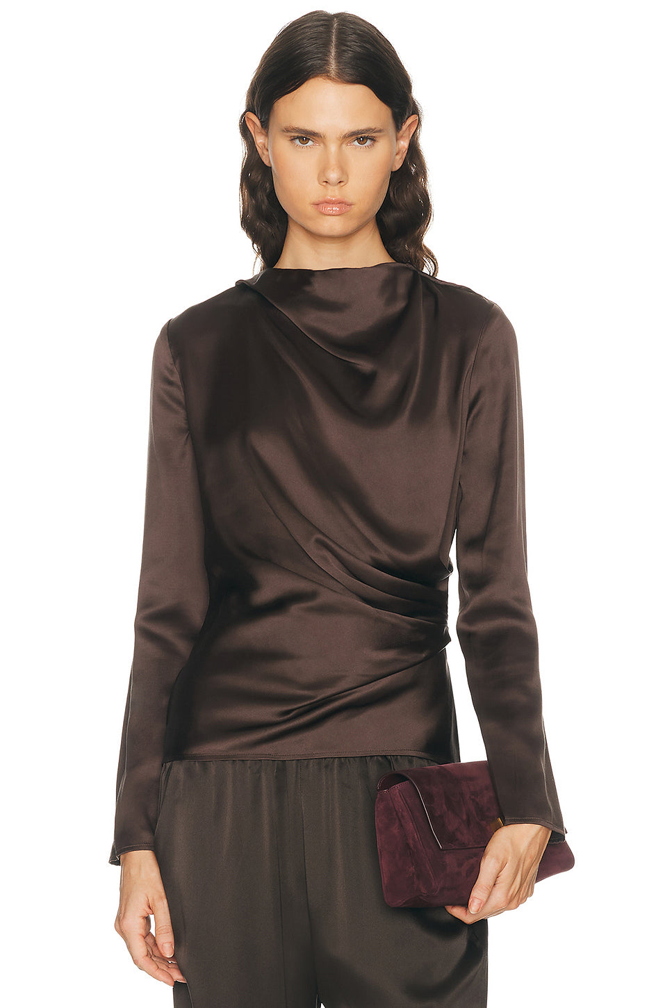 Anya Draped Long Sleeve Top