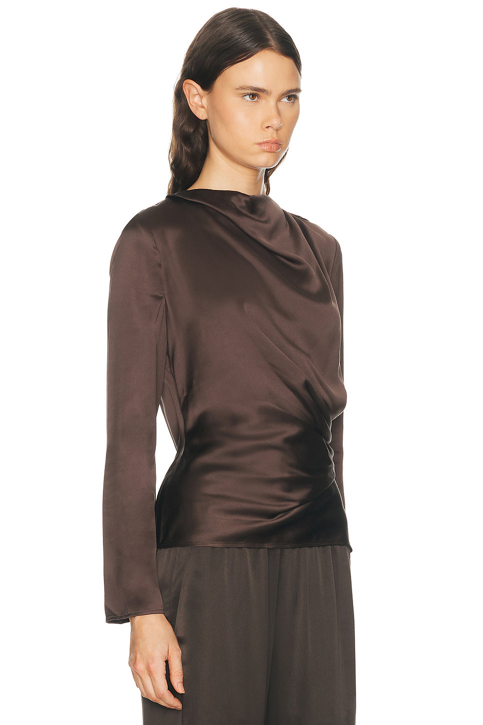 Anya Draped Long Sleeve Top