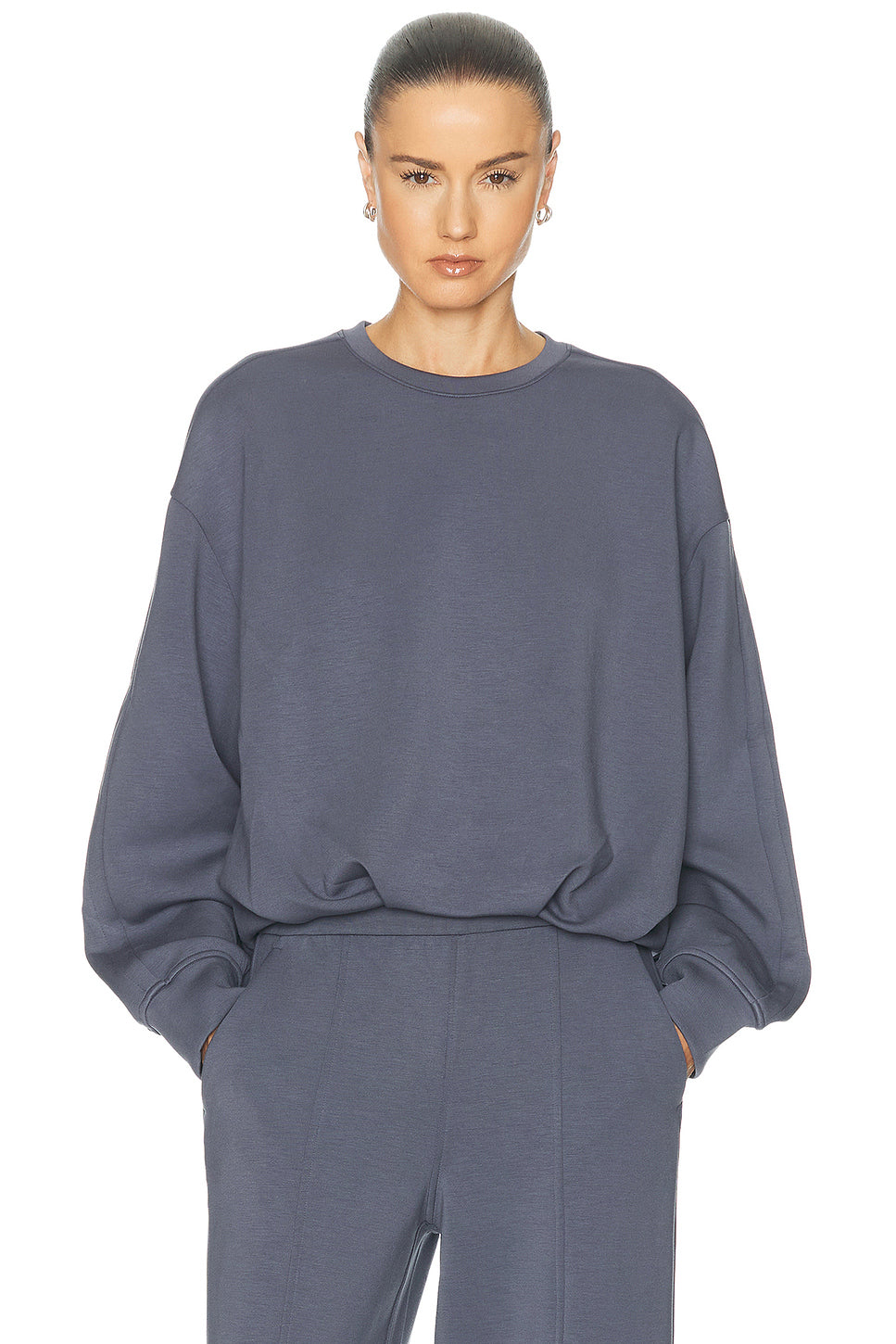 LuxeTouch Oversized Crewneck Sweatshirt