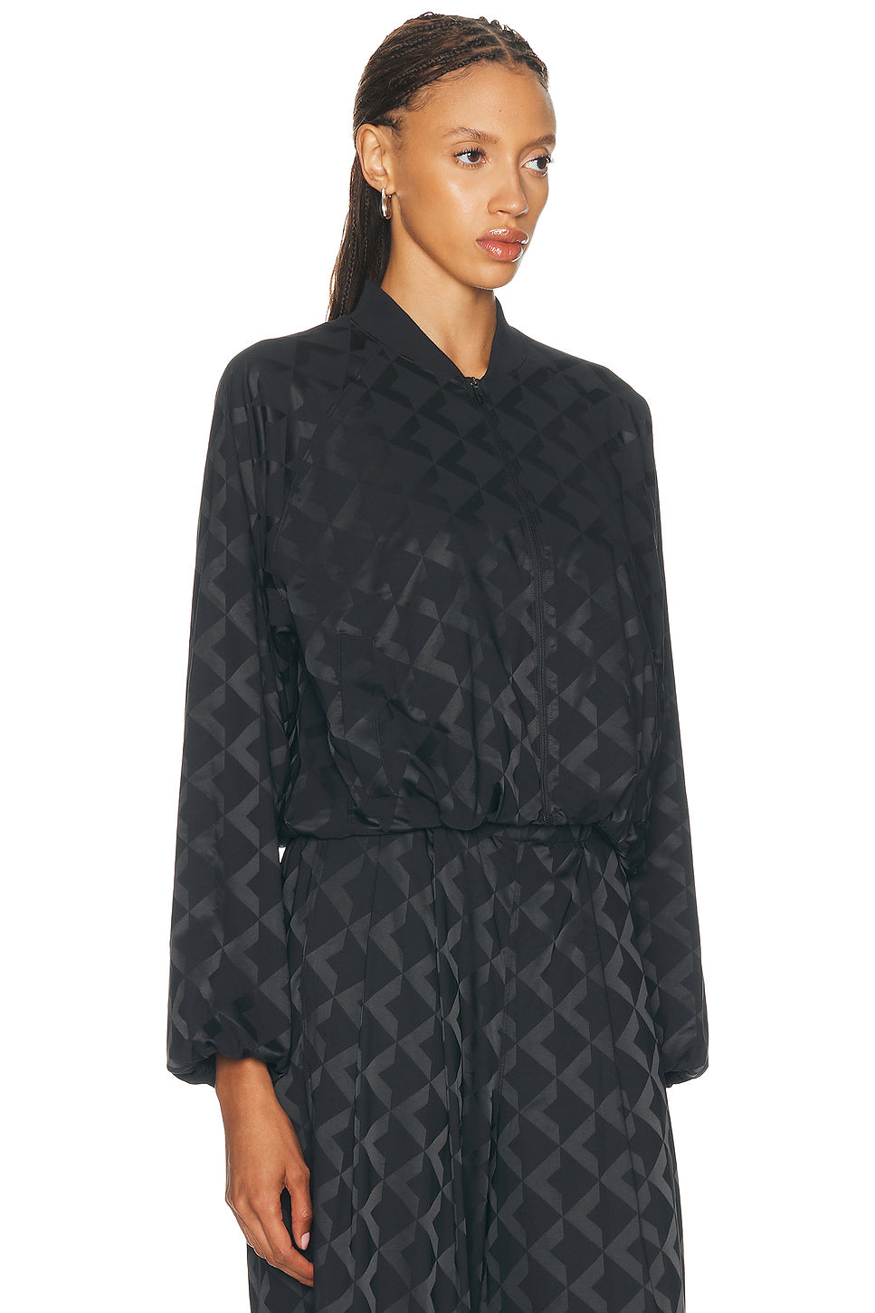 Monogram Satin Track Jacket