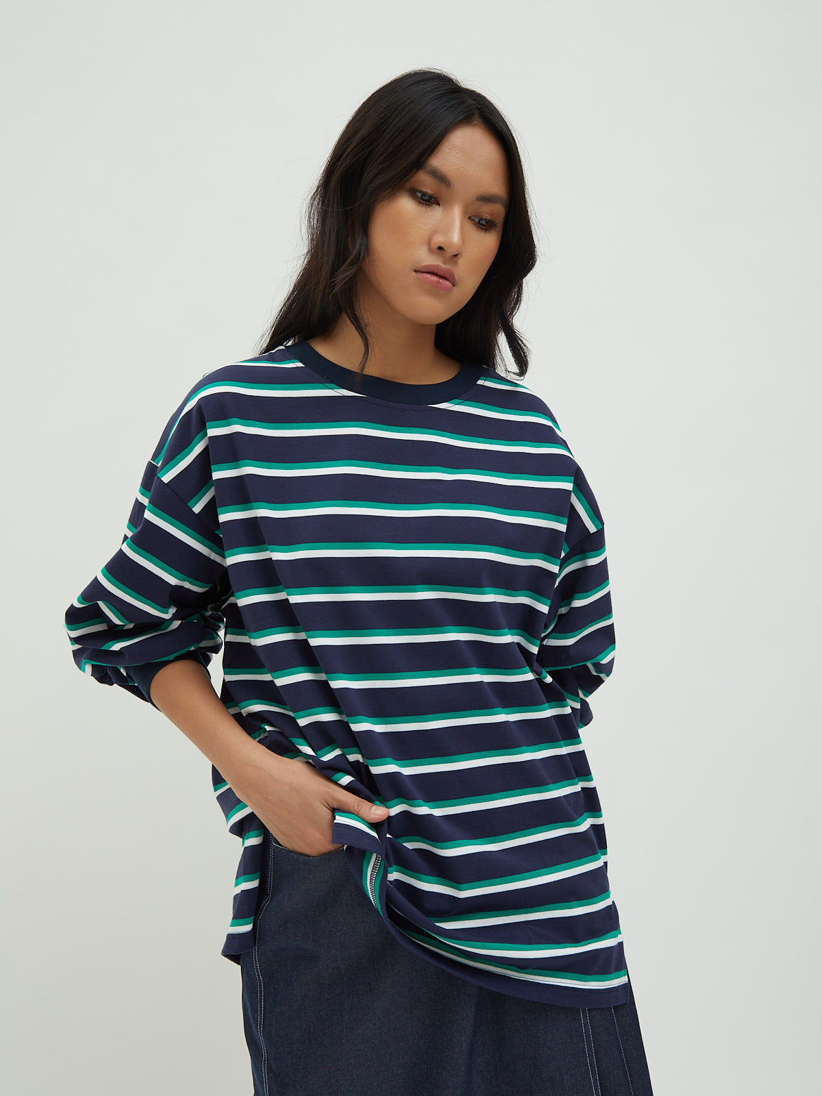 Listia Long Sleeve Oversized Tee