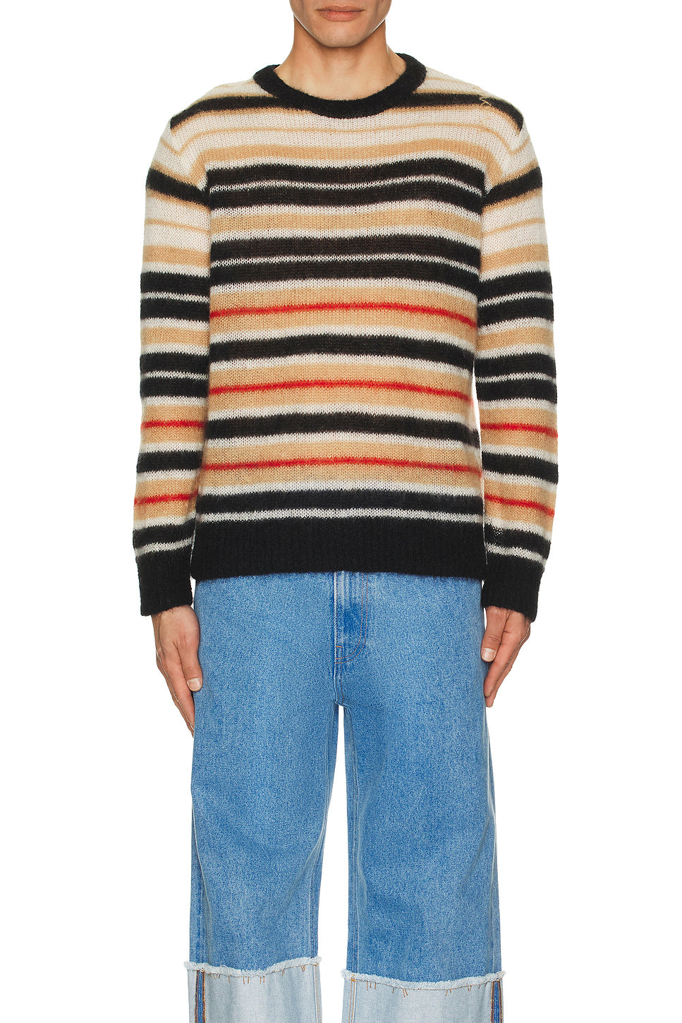 Round Neck Striped Sweater