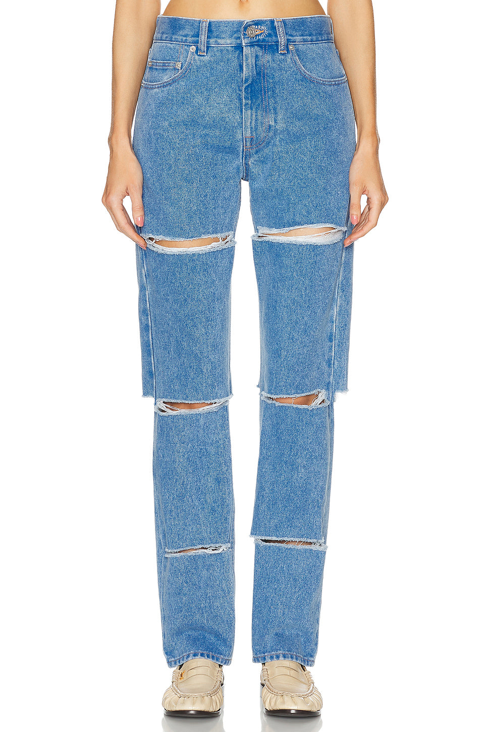 Distressed Straight Leg