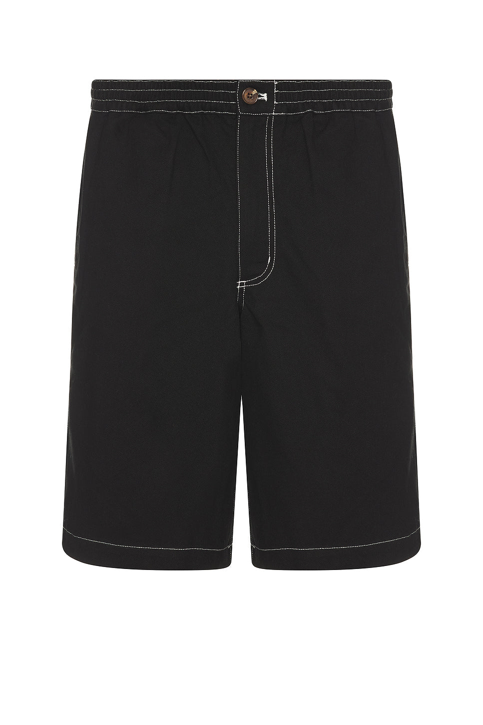 Contrast Stitch Elastic Waist Short