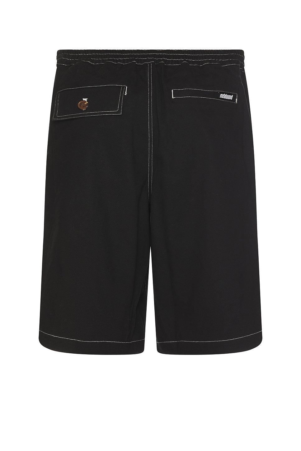 Contrast Stitch Elastic Waist Short