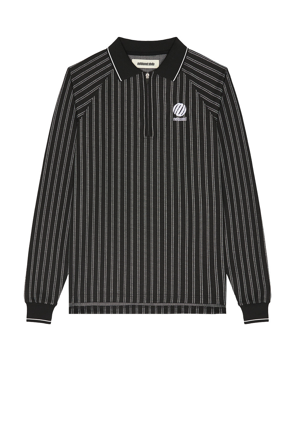 Ribbed Long Sleeve Polo