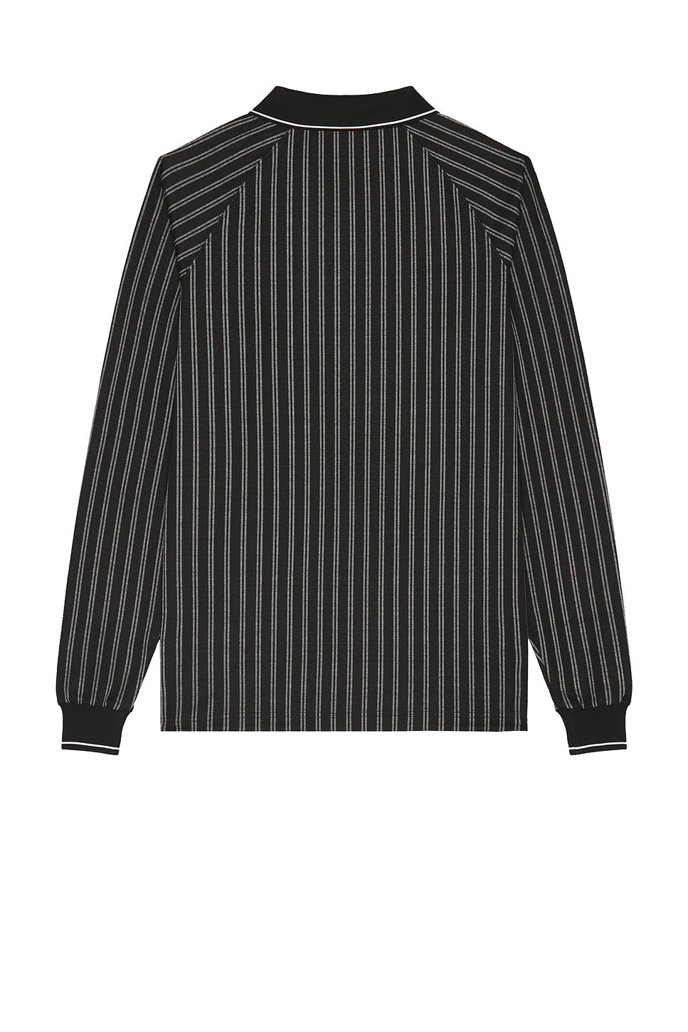 Ribbed Long Sleeve Polo