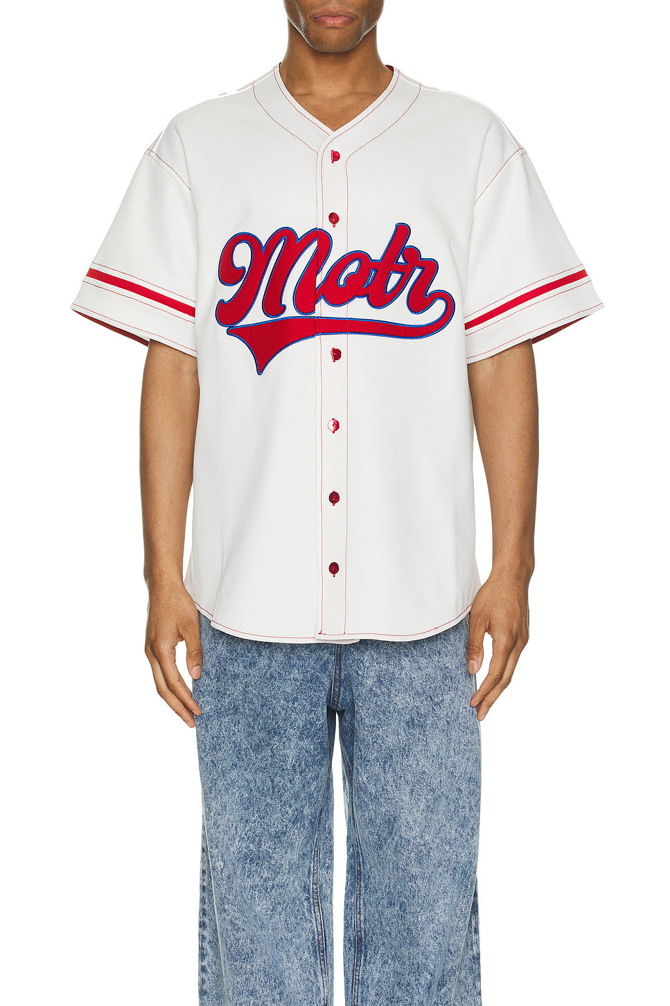 Oversized Baseball Short Sleeve Shirt