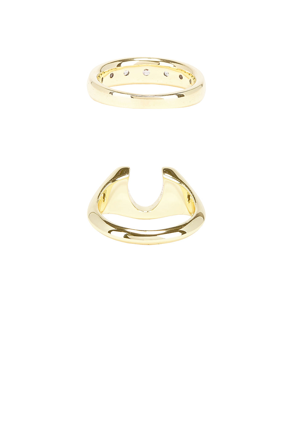 Horseshoe & 7 Stone Ring Set