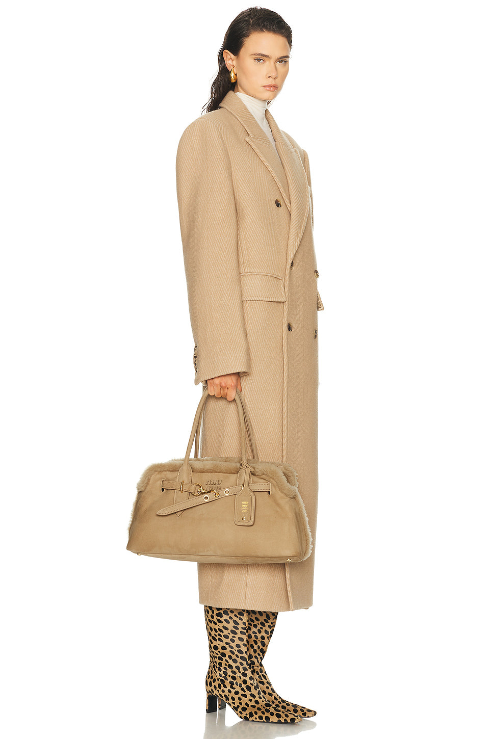 Aventure Camoscio Shearling Bag